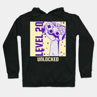 Level 20 unlocked - gaming birthday inspired Hoodie